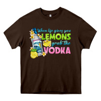 Chocolate Brown when life gives you lemons Heavy Core Tee - texasbilliewilder