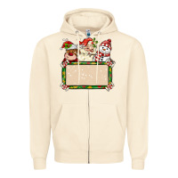 Sandshell santa reindeer snowman preview and costom name Zipper Hoodie - MaliasSmallBusiness