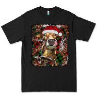 Black christmas heifer with leoard and cowhide Premium Tee - RanaPortraitStore