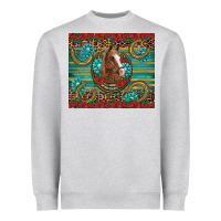 Heather Grey western horse horseshoe roses gemstones glitter wooden Heavyweight Sweatshirt - Artiststas