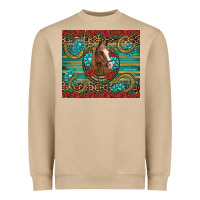 Mushroom western horse horseshoe roses gemstones glitter wooden Heavyweight Sweatshirt - Artiststas