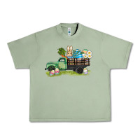 Oil Green easter hunt i̇n truck Urban Heavy Tee - AdoDesignShop