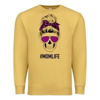 Antique Gold Purple Glitter, Leopard Patterned Mom Skull Premium Sweatshirt - Bettercallsaul