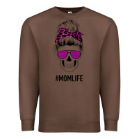 Chestnut Purple Glitter, Leopard Patterned Mom Skull Premium Sweatshirt - Bettercallsaul