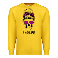 Lemon Purple Glitter, Leopard Patterned Mom Skull Premium Sweatshirt - Bettercallsaul