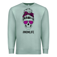 Seafoam Purple Glitter, Leopard Patterned Mom Skull Premium Sweatshirt - Bettercallsaul