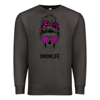 Smoke Purple Glitter, Leopard Patterned Mom Skull Premium Sweatshirt - Bettercallsaul