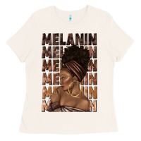 Bone melanin melanin melanin with afro girl Ladies Tee - texasbilliewilder