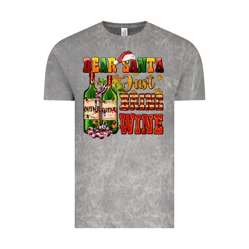Dear Santa Just Bring Wine Vintage Tee by AdoDesignShop | Teevron