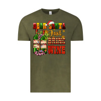 Vintage Olive dear santa just bring wine Vintage Tee - AdoDesignShop