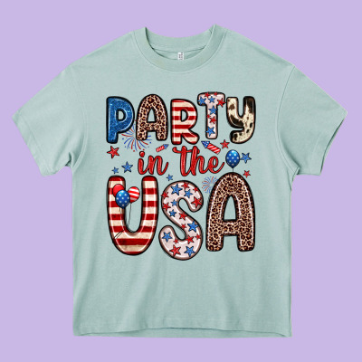 Party In The Usa Heavy Core Tee Designed By Zillion Design Studio