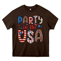 Chocolate Brown party in the usa Heavy Core Tee - Zillion Design Studio