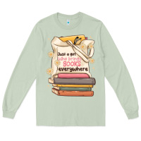 Matcha just a girl who brings books everywhere Long Sleeve Tee - MaliasSmallBusiness