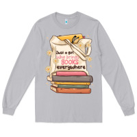 Moon Dust just a girl who brings books everywhere Long Sleeve Tee - MaliasSmallBusiness