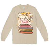 Mushroom just a girl who brings books everywhere Long Sleeve Tee - MaliasSmallBusiness