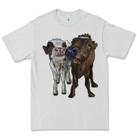 Dove Grey two heifer cows Premium Tee - RanaPortraitStore