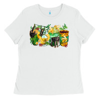 White monkey coffee cups Ladies Tee - Zillion Design Studio