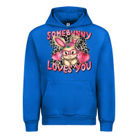 Cobalt Somebunny loves you Easter Day Urban Hoodie - CowGirlArtShop