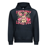 Navy Somebunny loves you Easter Day Urban Hoodie - CowGirlArtShop