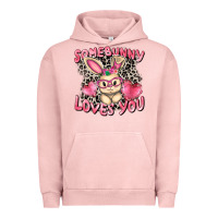 Pigment Salmon Somebunny loves you Easter Day Urban Hoodie - CowGirlArtShop