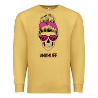 Antique Gold Pink Glitter, Leopard Pattern Mom Skull Premium Sweatshirt - Bettercallsaul