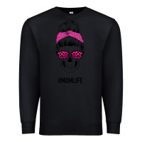 Black Pink Glitter, Leopard Pattern Mom Skull Premium Sweatshirt - Bettercallsaul
