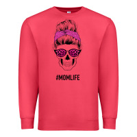Cardinal Pink Glitter, Leopard Pattern Mom Skull Premium Sweatshirt - Bettercallsaul
