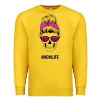 Lemon Pink Glitter, Leopard Pattern Mom Skull Premium Sweatshirt - Bettercallsaul