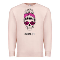 Pale Pink Pink Glitter, Leopard Pattern Mom Skull Premium Sweatshirt - Bettercallsaul