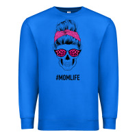 True Royal Pink Glitter, Leopard Pattern Mom Skull Premium Sweatshirt - Bettercallsaul