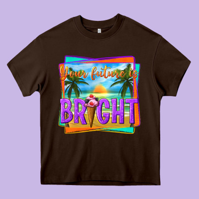 Your Future Is Bright Heavy Core Tee Designed By Texasbilliewilder