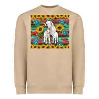 Mushroom goats mom and baby sunflowers gemstones serape leopard glitter wooden Heavyweight Sweatshirt - Artiststas