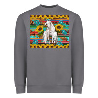 Storm goats mom and baby sunflowers gemstones serape leopard glitter wooden Heavyweight Sweatshirt - Artiststas