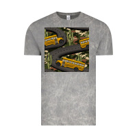 Cloud Rock cactus camouflage school bus seamless pattern Vintage Tee - BundleAndBundleShop