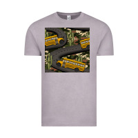 Cactus Camouflage School Bus Seamless Pattern Vintage Tee | Teevron