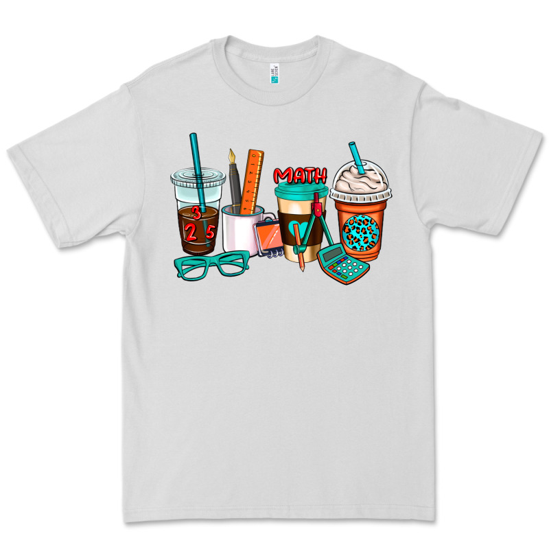 Math Teacher Coffee Cups Premium Tee by AdoDesignShop | Teevron
