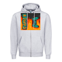 Heather Grey gamer Zipper Hoodie - MaliasSmallBusiness