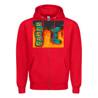 Red gamer Zipper Hoodie - MaliasSmallBusiness
