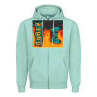 Seafoam gamer Zipper Hoodie - MaliasSmallBusiness