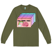 Army Green too many tabs Long Sleeve Tee - MaliasSmallBusiness