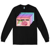 Black too many tabs Long Sleeve Tee - MaliasSmallBusiness