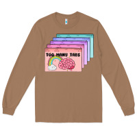 Toasted Coconut too many tabs Long Sleeve Tee - MaliasSmallBusiness