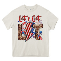 Cream let s get lit Heavy Core Tee - Zillion Design Studio