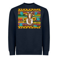 Navy goat sunflowers gemstones serape leopard glitter Heavyweight Sweatshirt - Artiststas