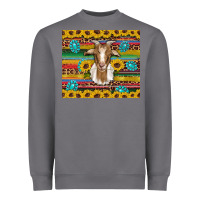 Storm goat sunflowers gemstones serape leopard glitter Heavyweight Sweatshirt - Artiststas