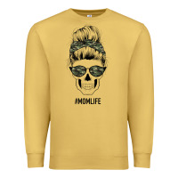 Antique Gold Camouflage Pattern Mom Skull Premium Sweatshirt - Bettercallsaul