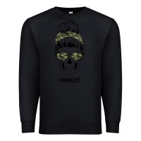 Black Camouflage Pattern Mom Skull Premium Sweatshirt - Bettercallsaul