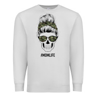 Dove Grey Camouflage Pattern Mom Skull Premium Sweatshirt - Bettercallsaul