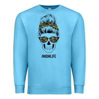 Ocean Blue Camouflage Pattern Mom Skull Premium Sweatshirt - Bettercallsaul