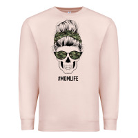 Pale Pink Camouflage Pattern Mom Skull Premium Sweatshirt - Bettercallsaul